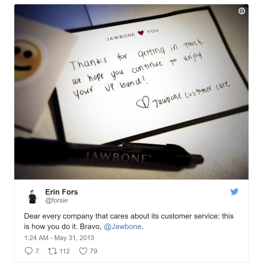 written insert customer love ecommerce